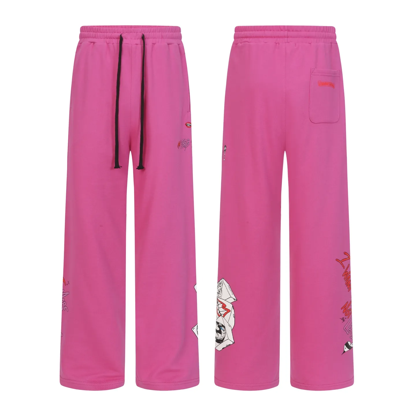 P270 #W5010 cross-border model, please do not place an order if you pursue quality - Chrome Hearts/Chrome Hearts Sanskrit Graffiti✍️Printed trousers, casual pants and sweatpants -High weight, high density and high quality. The wool is soft, delicate and skin-friendly. It feels soft and silky. It has excellent warmth and skin-friendly properties. -Customized weaving and dyeing, no color difference. No matter the fabric or workmanship details, it beats the ordinary version on the market. -Colour: rose red -Size: S M L XL